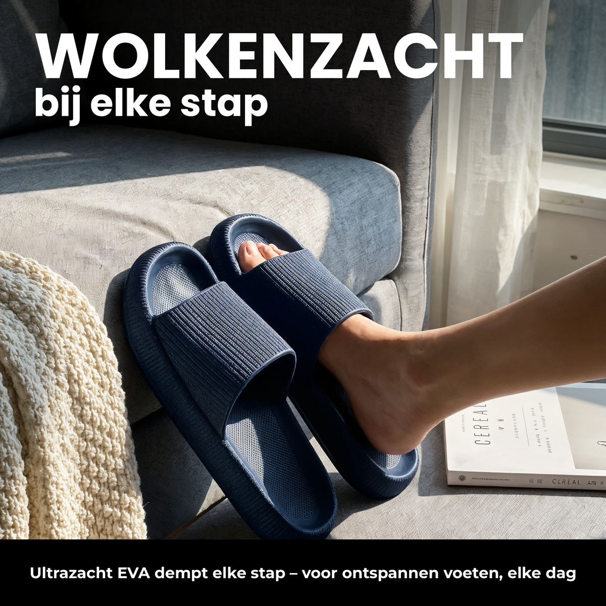 CloudStep Slippers — wolkenzacht comfort