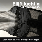 Blijft luchtig met open mesh