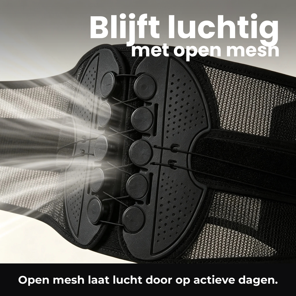 Blijft luchtig met open mesh